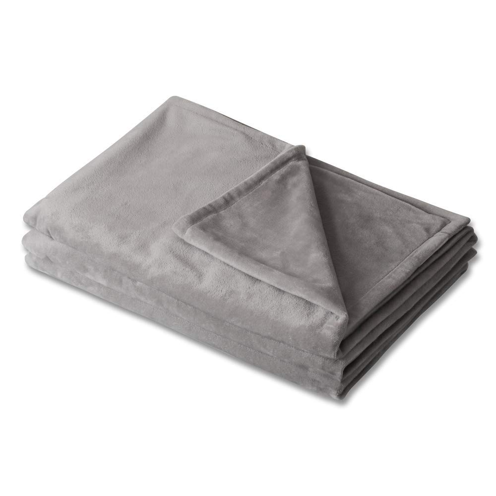 AmpleSky Duvet Cover for Weighted Blankets (48 inch x 72 inch) Light Grey